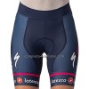 Completo Maglia + Pantaloncino con bretelle 2022 Quick-Step Alpha Vinyl Manica Corta Blu Bianco Donna